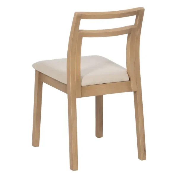 Silla natural-beige tejido-madera - Imagen 5