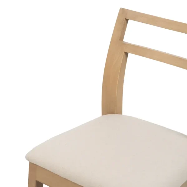 Silla natural-beige tejido-madera - Imagen 7