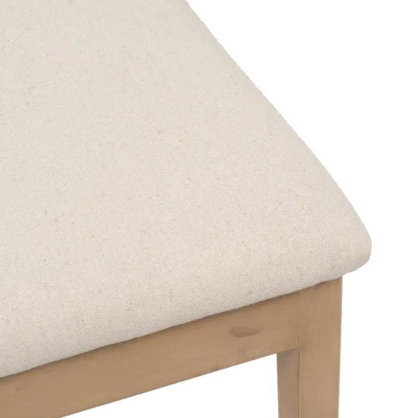 Silla natural-beige tejido-madera - Imagen 2