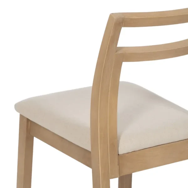 Silla natural-beige tejido-madera - Imagen 8